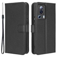 Xiaomi 13 Lite - Diamond læder cover / pung - Sort