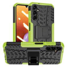 Samsung Galaxy A14 5G - Shockproof Hybrid cover med kickstand - Grøn
