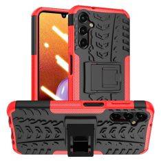 Samsung Galaxy A14 5G - Shockproof Hybrid cover med kickstand - Rød