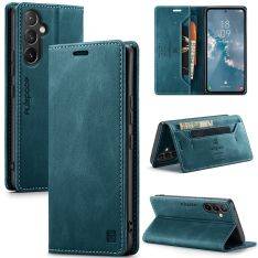 Samsung Galaxy A54 5G - AUTSPACE læder cover - RFID sikkerhed - Blå