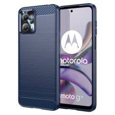 Motorola Moto G13 4G / G23 4G - Gummi cover - Børstet design - Blå