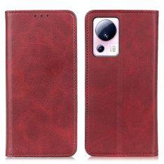 Xiaomi 13 Lite - Flip ægte læder cover - Rød