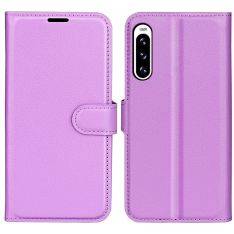 Sony Xperia 10 V - Læder cover / pung - Lilla