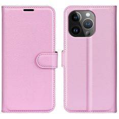 iPhone 15 Pro Max - Læder cover / pung - Pink