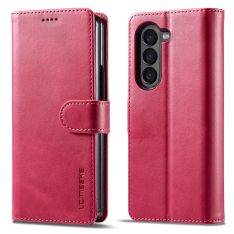 Samsung Galaxy Z Fold5 5G - LC.IMEEKE læder cover / pung - Rosa