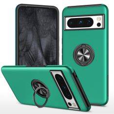 Google Pixel 8 - Shockproof Hybrid cover med kickstand - Dybgrøn