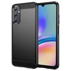 Samsung Galaxy A05s 4G - Gummi cover - Børstet design - Sort