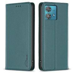 Motorola Edge 40 Neo 5G - BINFEN Slim læder cover - Grøn