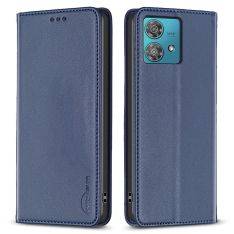 Motorola Edge 40 Neo 5G - BINFEN Slim læder cover - Blå