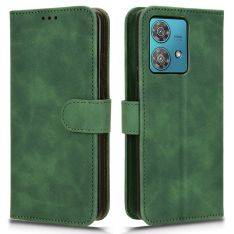 Motorola Edge 40 Neo 5G - Classic læder cover - Grøn