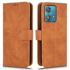 Motorola Edge 40 Neo 5G - Classic læder cover - Brun