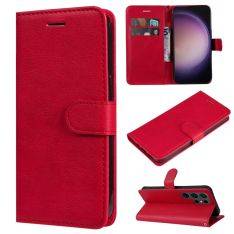 Samsung Galaxy S24 Ultra - Læder cover / pung - Aftagelig strop - Rød