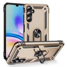 Samsung Galaxy A05s 4G - Shockproof Hybrid cover m/kickstand - Guld
