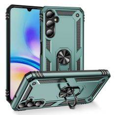 Samsung Galaxy A05s 4G - Shockproof Hybrid cover m/kickstand - Dybgrøn