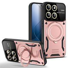 Xiaomi 14 - Shockproof Hybrid cover - Roterbar kickstand - Rosa guld