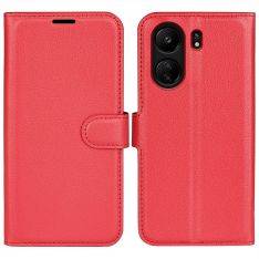 Xiaomi Redmi 13C 4G - Læder cover / pung - Rød