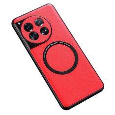 OnePlus 12 5G - Magnetisk læder bagcover - Magsafe kompatibel - Rød