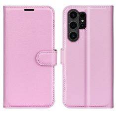 Samsung Galaxy S24 Ultra - Læder cover / pung - Pink