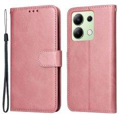 Xiaomi Redmi Note 13 4G - Læder cover / pung - Aftagelig strop - Pink