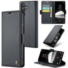 Samsung Galaxy A35 5G - CASEME RFID læder cover - Sort