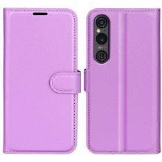 Sony Xperia 1 VI - Læder cover / pung - Lilla