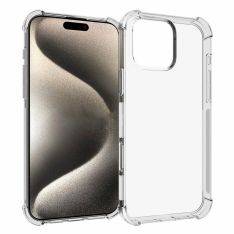 iPhone 16 Pro Max - Shockproof gummi cover - Transparent