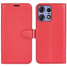 Motorola Edge 50 Pro 5G - Læder cover / pung - Rød