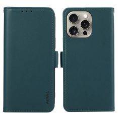 iPhone 16 Pro Max - ABEEL RFID classic læder cover - Grøn
