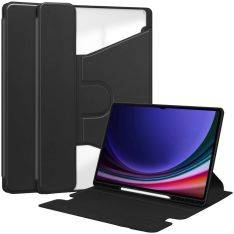 Samsung Galaxy Tab S10 Ultra - Læder cover 360 grader roterbar - Sort