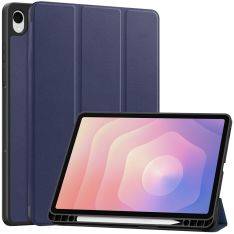Samsung Galaxy Tab S11 - Tri-Fold læder cover - Mørkeblå