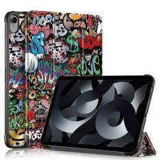 iPad 11 A16 (2025) / iPad 10.9 (2022) - Tri-Fold læder cover - Printet design - Graffiti