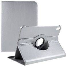 iPad 11 A16 (2025) / iPad 10.9 (2022) - Læder cover 360 grader roterbar - Sølv/grå