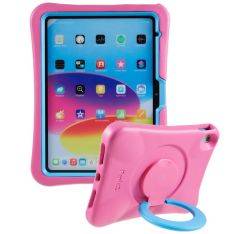 iPad 11 A16 (2025) / iPad 10.9 (2022) - PEPKOO shockproof børnevenligt cover - Rosa/blå