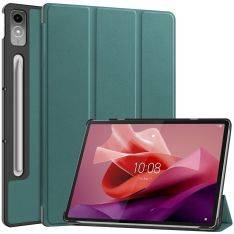 Lenovo Tab P12 - Tri-Fold læder cover - Dybgrøn