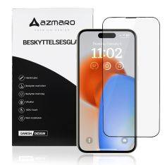 iPhone 15 Pro Max - Azmaro Premium hærdet beskyttelsesglas - Komplet dækning