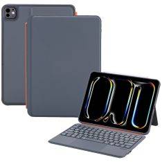 iPad Air 11 (2025/2024) - Bluetooth tastatur med Touch Pad / Backlight og aftageligt cover - DANSK layout - Sort