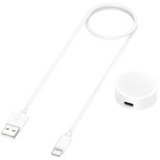 Samsung Galaxy Watch8 / 7 / 6 / 5 /4 /3 - Magnetisk trådløs oplader - Hvid