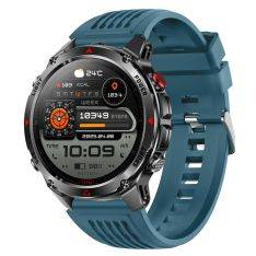Smartwatch - Vandtæt 30m - Dansk sprog - puls/blodtryk - Bluetooth - Blå