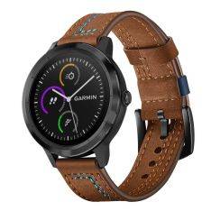 Garmin Vivoactive 3 / Vivomove HR - Design Ægte læder urrem - Brun