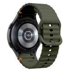 Samsung Galaxy Watch7 /6 /5 / 4 / FE - 44/40mm - Silikone rem - til håndled 139mm-210mm - Militærgrøn