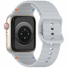 Apple Watch 10 46mm / 9/8/7/6/5/4/3/2/1/SE - 45/44/42mm / Watch Ultra / Ultra 2 - Silikone urrem - Grå