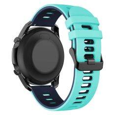 Samsung Galaxy Watch3 45mm / Huawei Watch 3 - Silikone rem 22mm - Lyseblå/blå