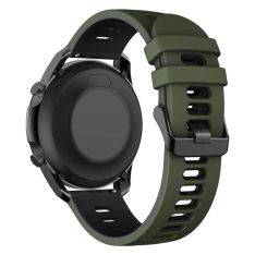 Samsung Galaxy Watch 5 40mm / 44mm / Watch 5 Pro 45mm - Silikone rem 20mm - Militærgrøn/sort