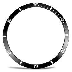 Samsung Galaxy Watch7/6/5/4 - 44mm - Selvklæbende metal urskive beskytter - Sort