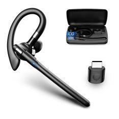 Trådløst Headset YYK-526 Noise Cancelling m/ opladerbox - Til bil / kontor - Sort