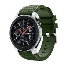 Samsung Galaxy Watch 46mm - Twill Silikone urrem - passer til håndled 140-215mm - Militærgrøn
