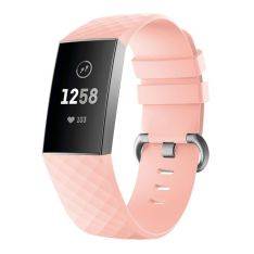 Fitbit Charge 3 / Charge 4 - Silikone urrem - Åndbar - Str- L - Pink
