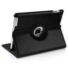 iPad 2/3/4 - PU Læder 360 graders rotering Stand Folio Flip - Sort