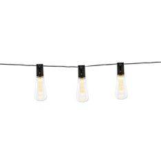 Grundig LED solcellelamper til haven 3,35m / 10 LED pærer - Varm hvid