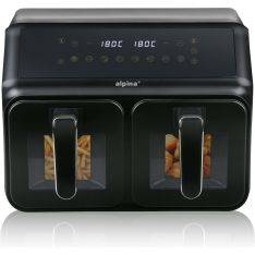 Alpina Dobbelt Airfryer 2 x 4 Liter – 1200 Watt - Med touchskærm